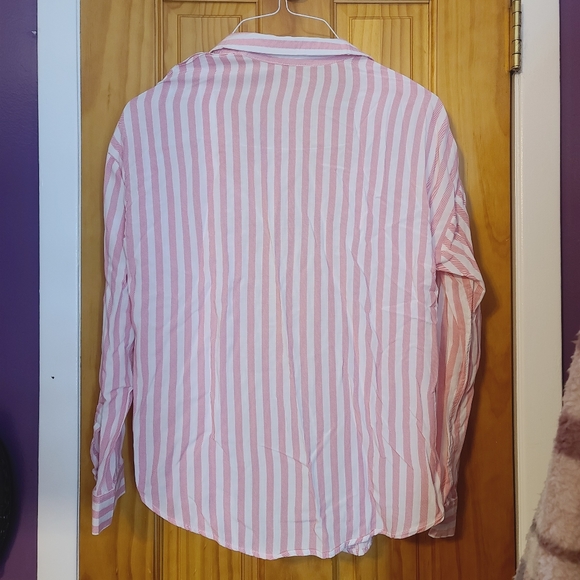 Xs Pink and White striped fashion nova top - Picture 4 of 5